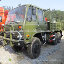 dongfeng cabeça plana militar 6 * 6 caminhões para venda EQ2082 com tend e guincho